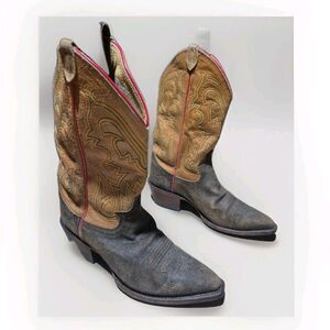 Justin L6301 Brown Leather Pointed snip Toe Western Cowboy Boots Women's 6 B